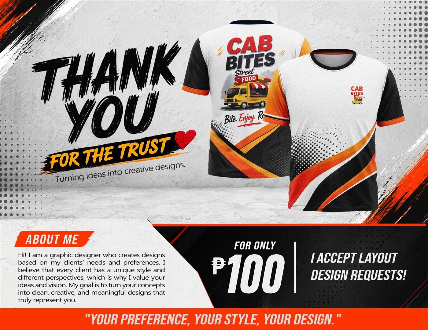 Cab Bites — Light Edition — Business shirt presentation